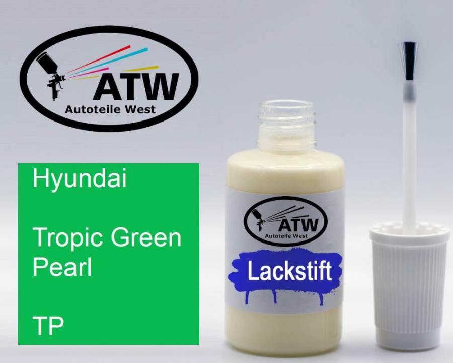 Hyundai, Tropic Green Pearl, TP: 20ml Lackstift, von ATW Autoteile West.